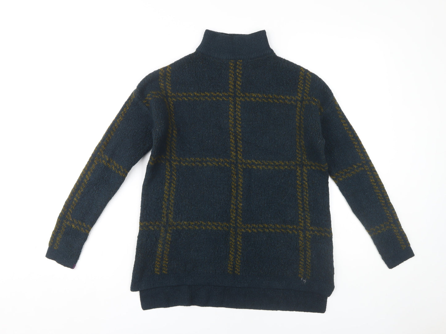 Next Women's Blue Check Pullover Jumper Size 8