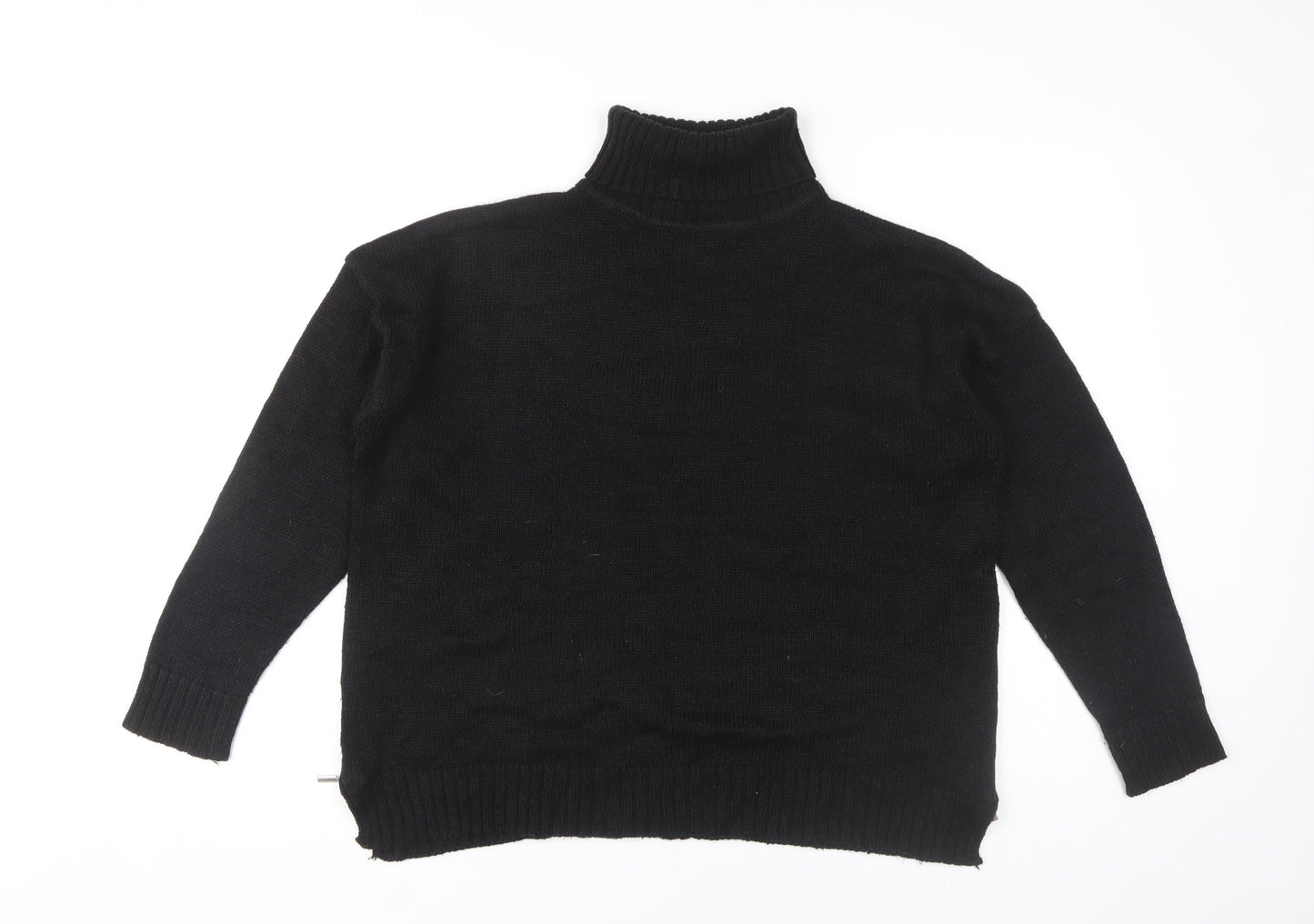 Brave Soul Women's Black High Neck Pullover Jumper S
