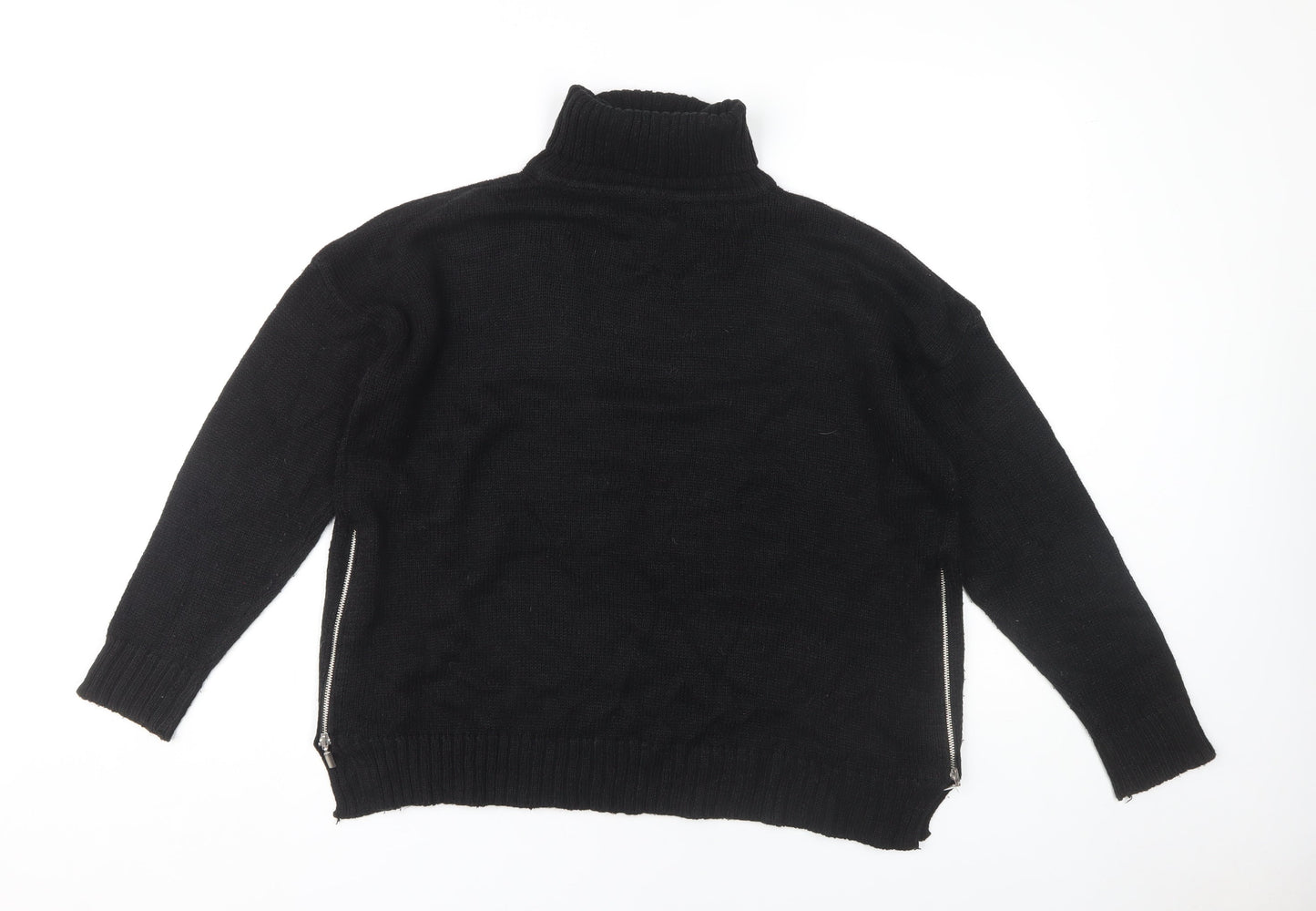 Brave Soul Women's Black High Neck Pullover Jumper S