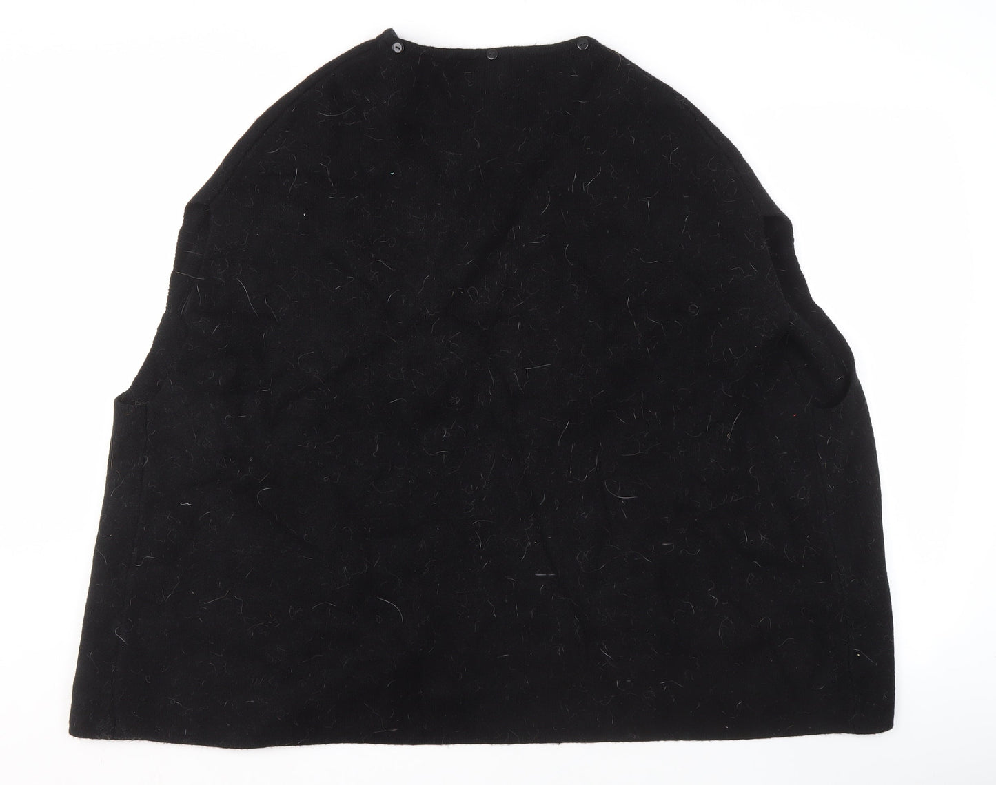 Afibel Women's Black Cape, Size 10/12, Embroidered Floral