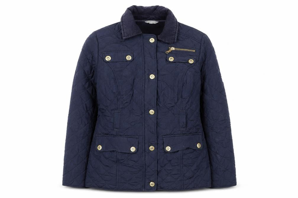 Marks & Spencer Women's Blue Quilted Jacket Size 10
