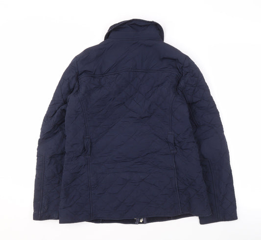 Marks and Spencer Women's Blue Quilted Jacket Size 10