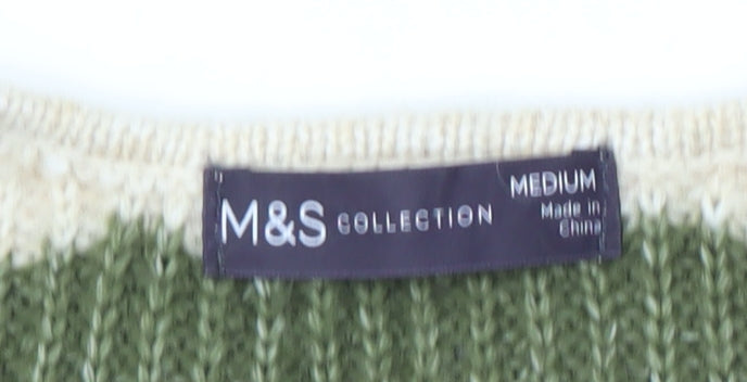 Marks and Spencer Women's Multicoloured V-Neck Jumper M