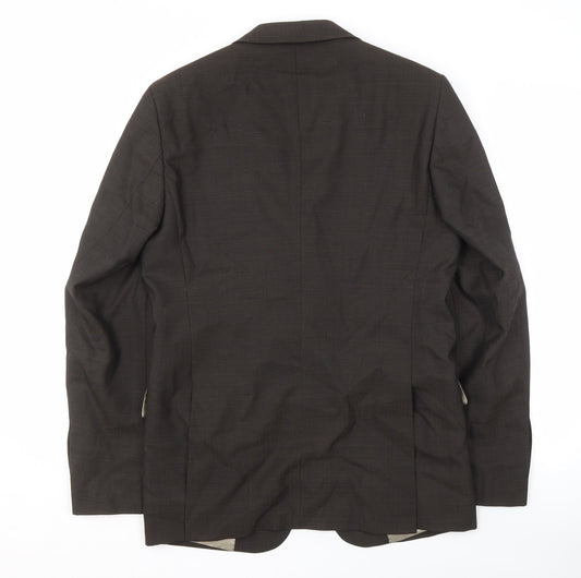 Zara Men's Brown Blazer 36 Notch Lapel Business Jacket