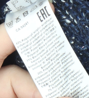 Rabe Women's Blue Cardigan, Size 10, Full Zip