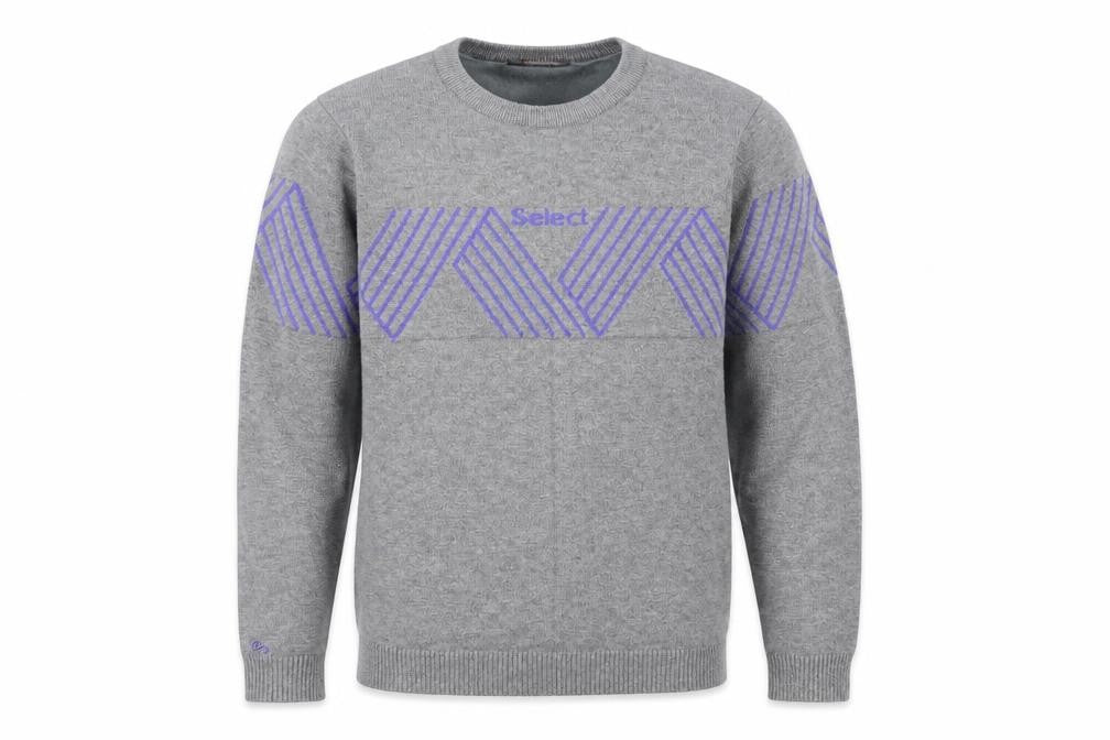 Ozoon Grey Men's Crew Neck Sweatshirt, Size S