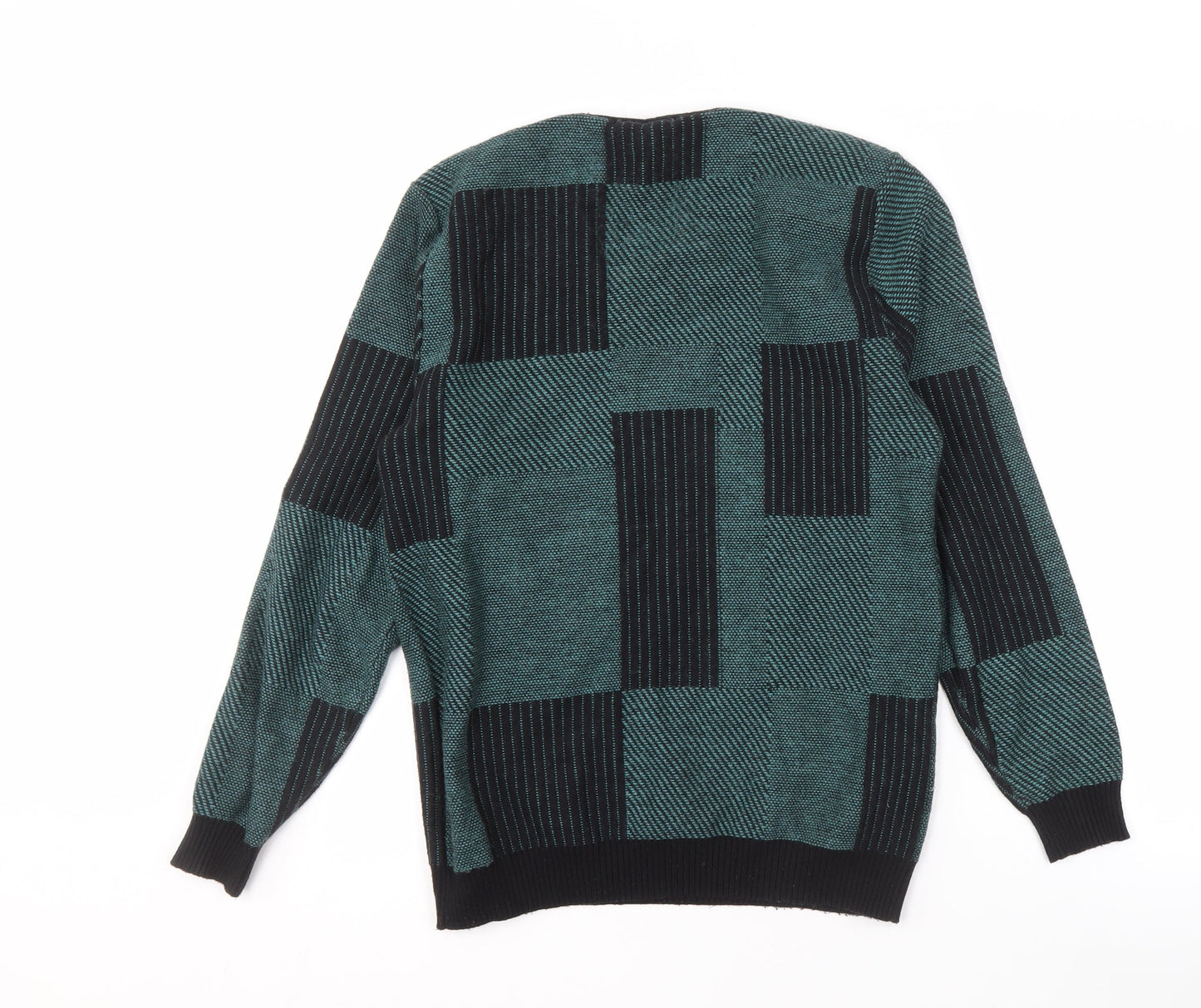 Ozoo Men's Green V-Neck Pullover Jumper Size S
