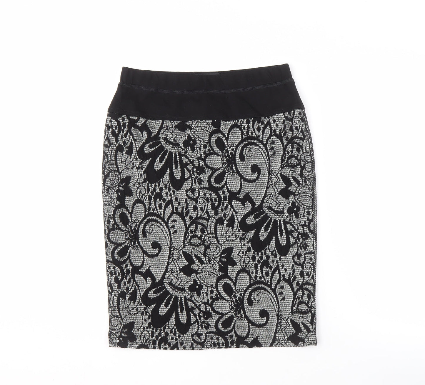 Eugen Klein Women's Black Floral Pencil Skirt Size 10