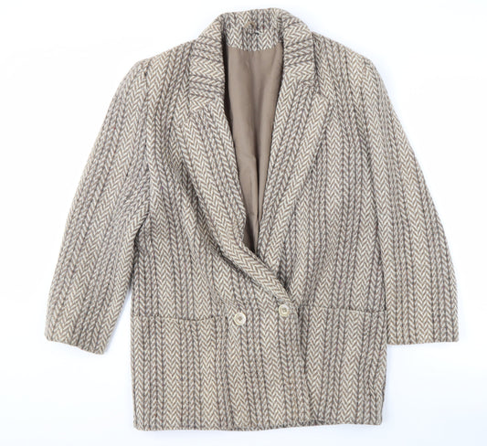 BHS Women’s Brown Herringbone Blazer, Size 12
