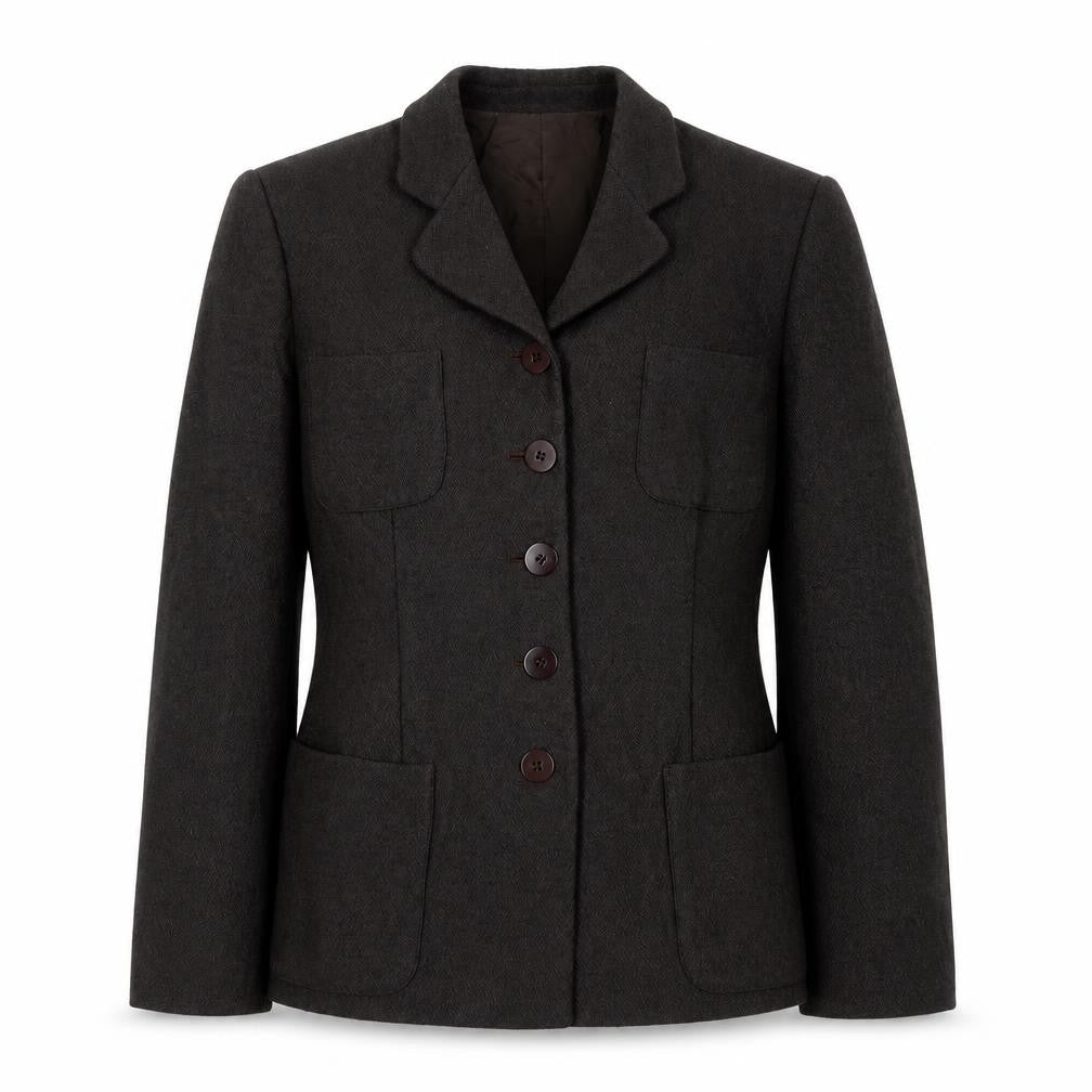 Mani Women's Brown Blazer, UK 14, Notch Lapel, Four-Button