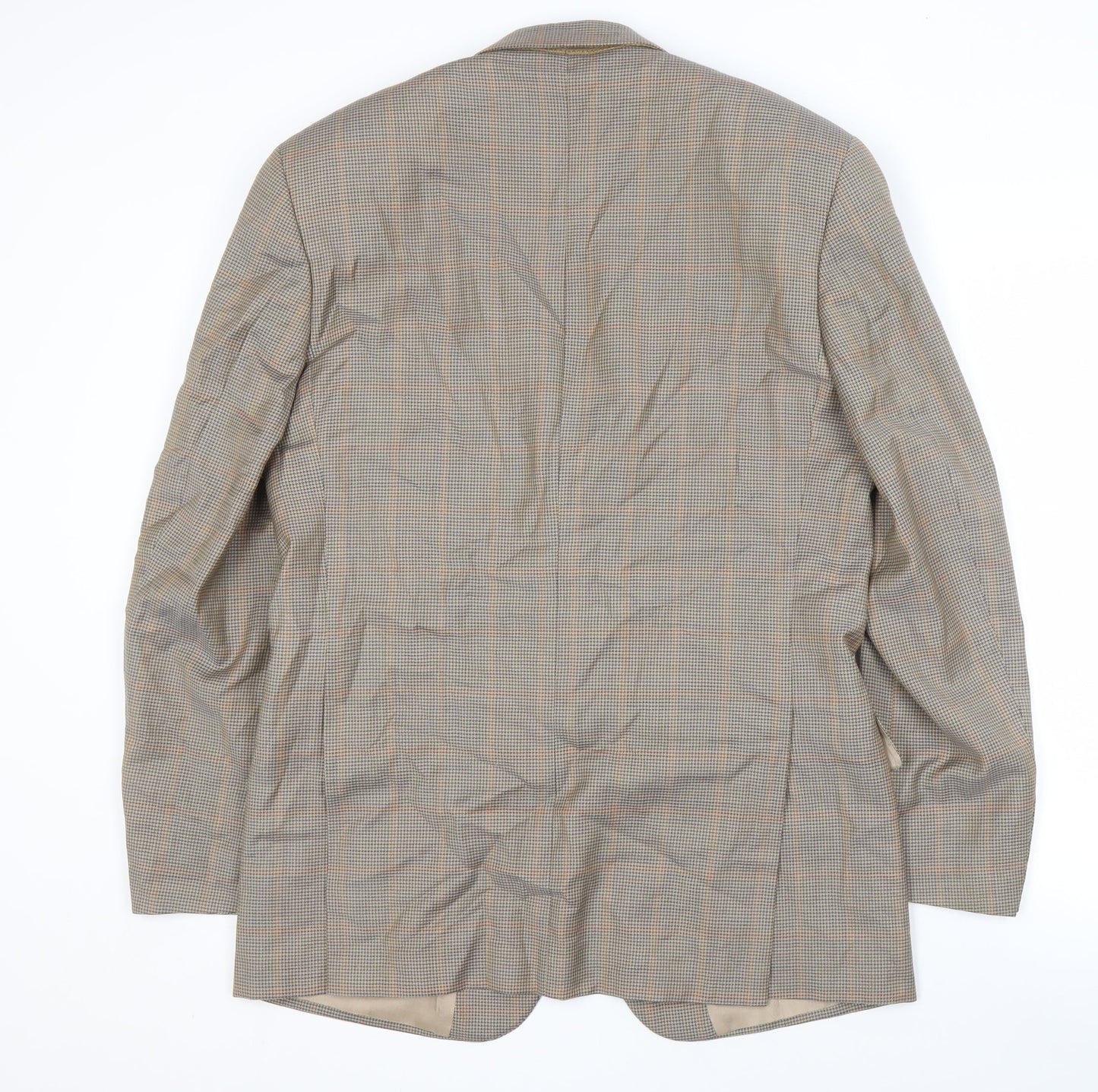 Farah Men's Multicoloured Checked Wool Blazer, Size 38R