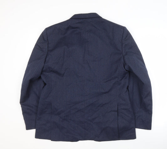 C&A Men's Blue Striped Blazer Size 42 Short Jacket