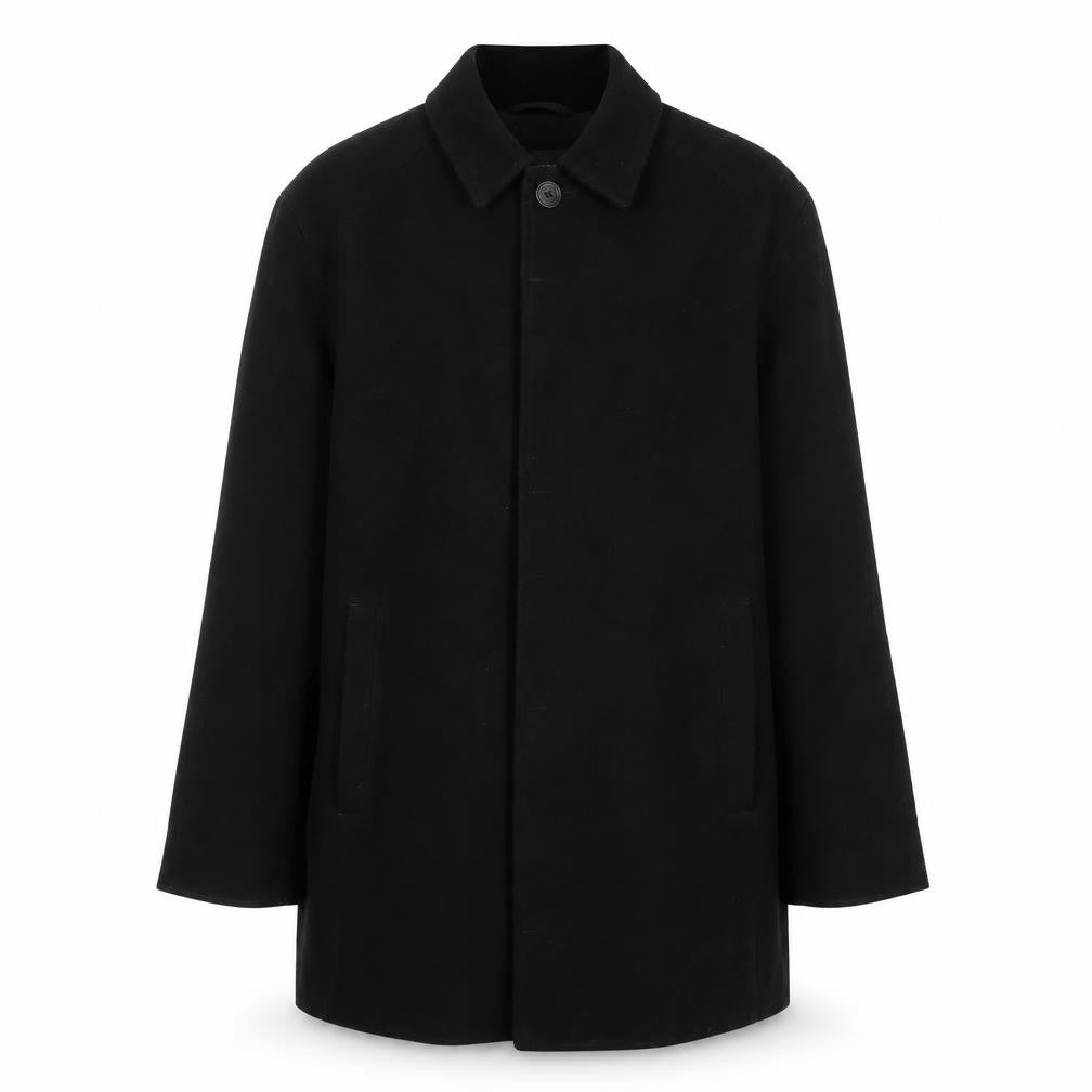 NEXT Men's Black Cotton Overcoat M - Casual Style