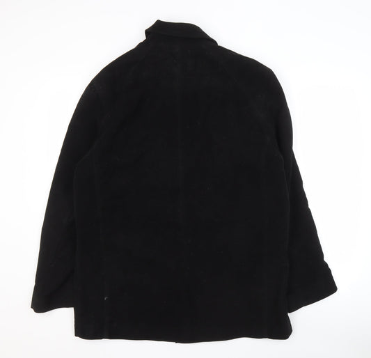 NEXT Men's Black Cotton Overcoat M - Casual Style
