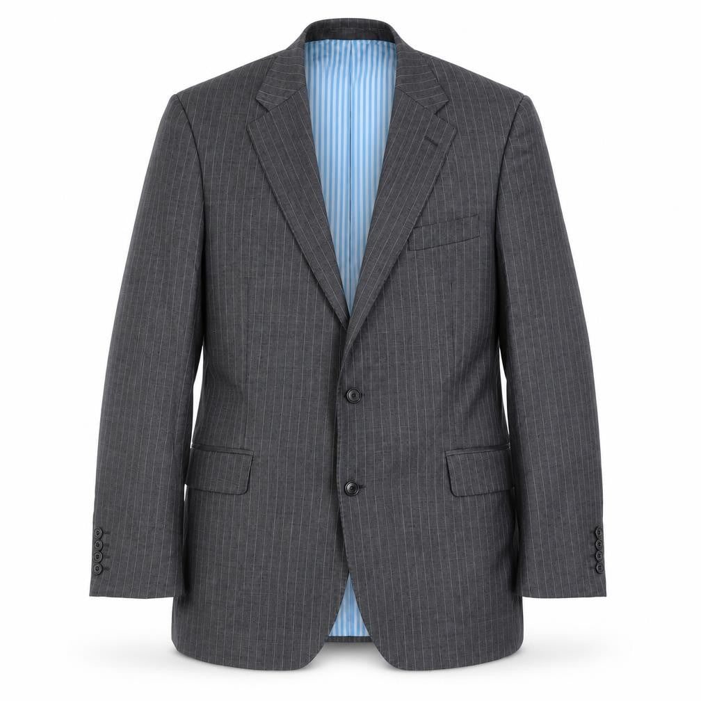Marks and Spencer Men's Grey Striped Suit Jacket 42R