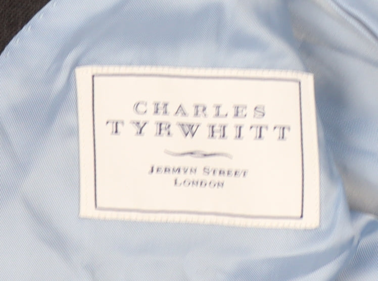 Charles Tyrwhitt Men's Black Blazer, Size 42R, Formal Jacket