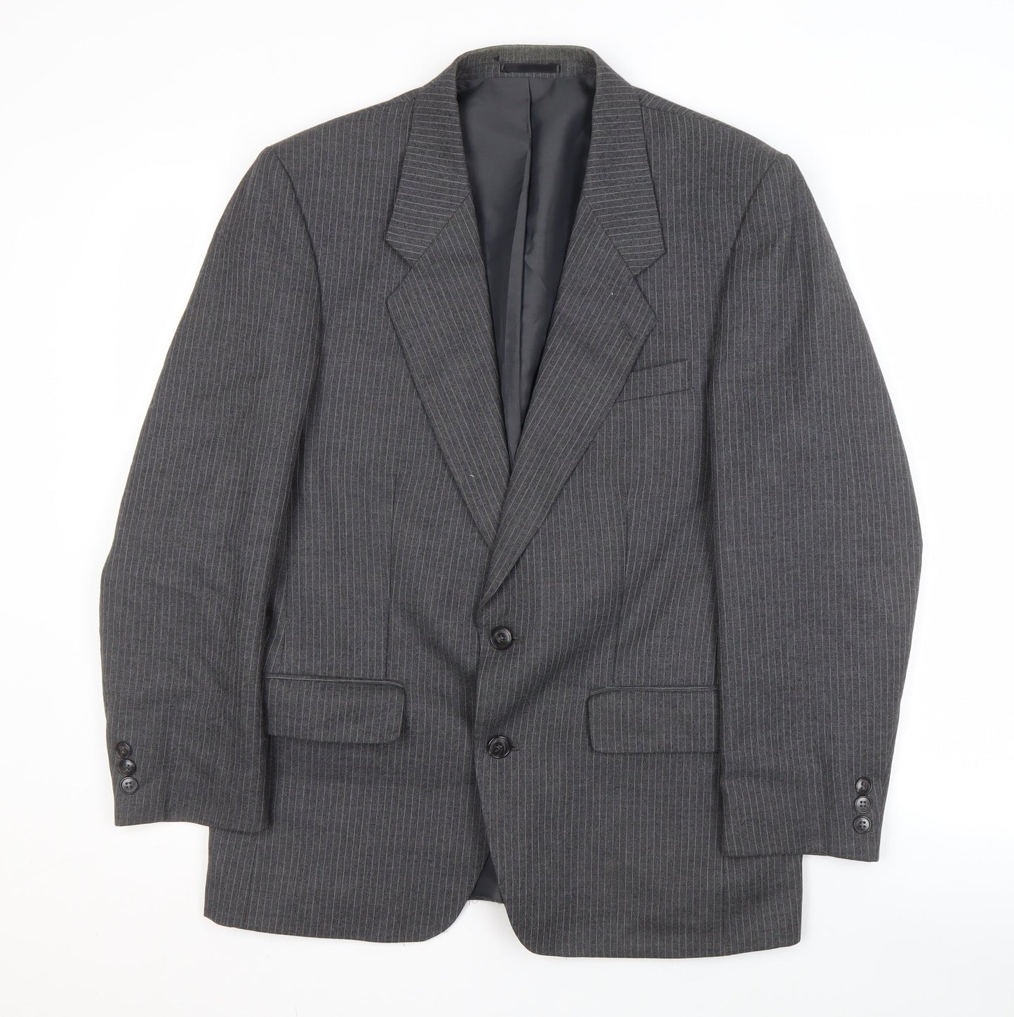C&A Men's Grey Striped Blazer, Size 38S Formal Jacket