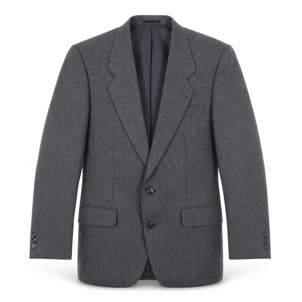 C&A Men's Grey Striped Blazer, Size 38S Formal Jacket