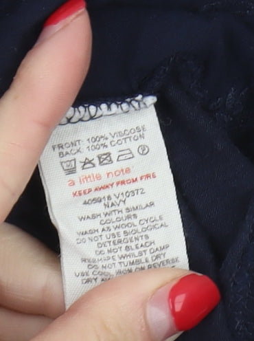 Womens UK Size 12 White Stuff Navy Viscose Blend Blouse