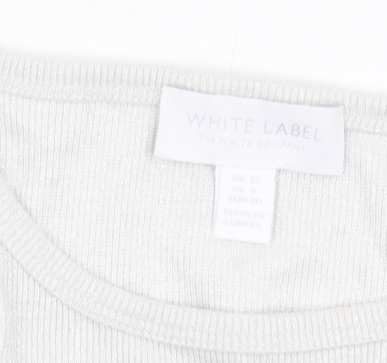 The White Company Women's White Long Sleeve Knit Top