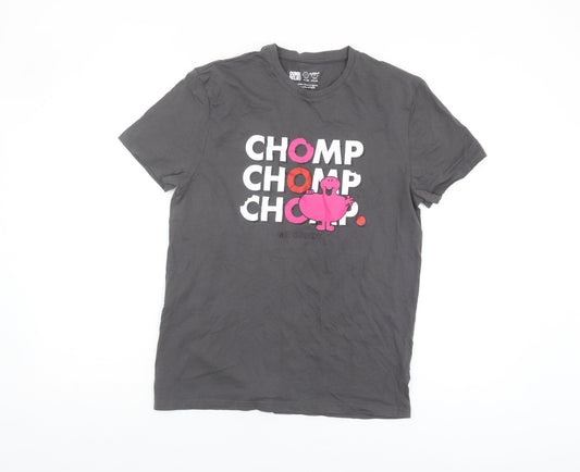 Comic Relief Grey Mr. Greedy T-Shirt XS Men Graphic