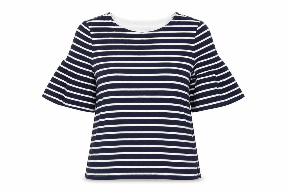 Womens UK Size S Hobbs Blue Viscose Blend T-Shirt