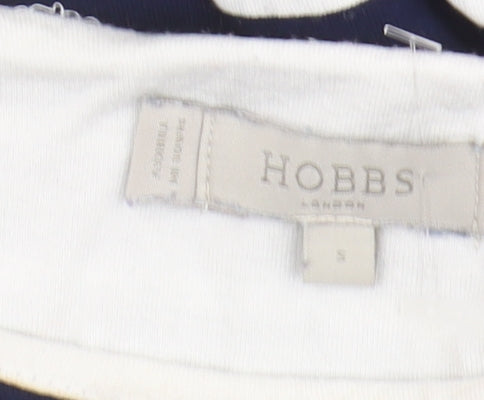 Hobbs Women's Blue Striped 3/4 Sleeve T-Shirt, S