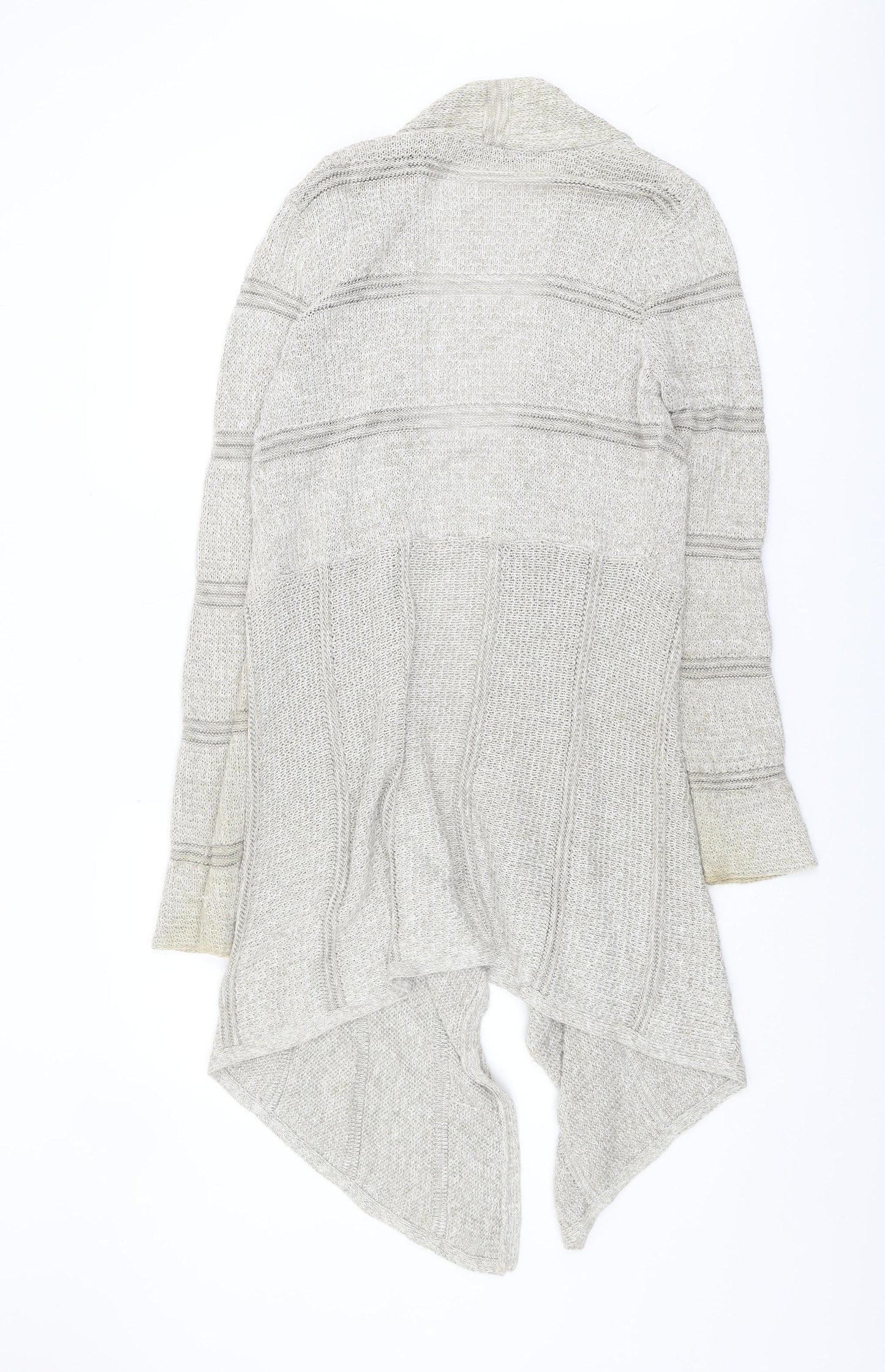 Esprit Women's Beige Open Front Cardigan M Striped