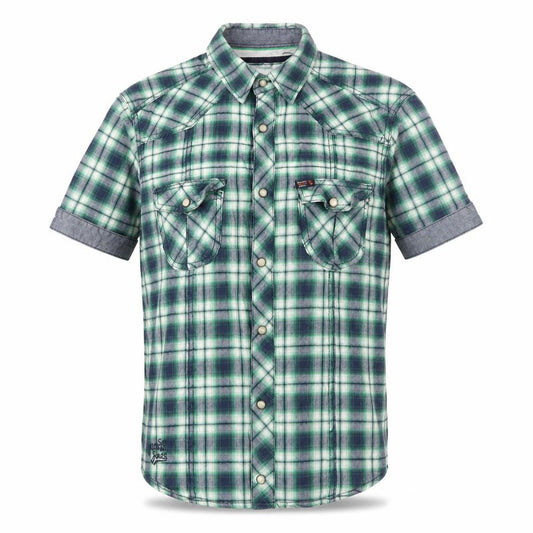 Jack & Jones Men's Green Plaid Short Sleeve Shirt S