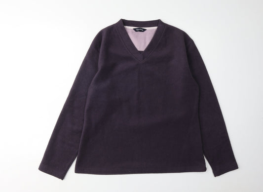 Peter Storm Women's Purple V-Neck Sweatshirt Size 14