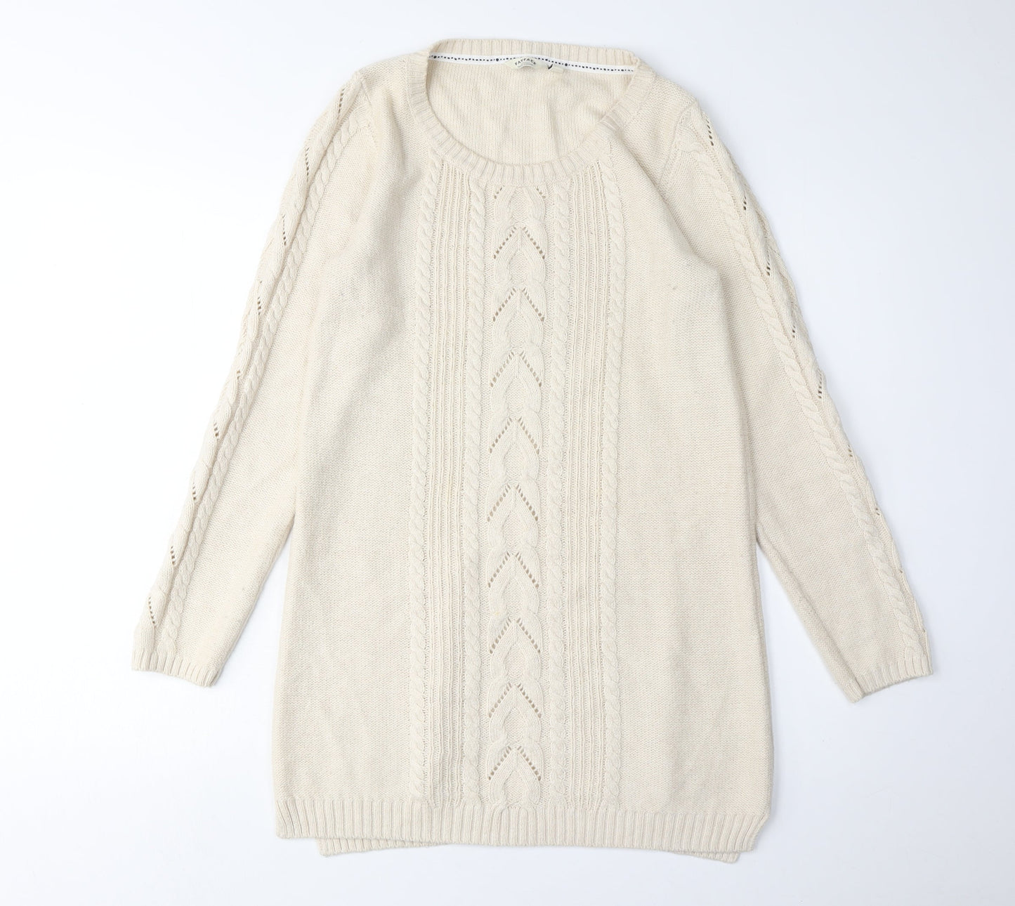 FatFace Women's Ivory Jumper Dress Size 10, Casual Knitwear