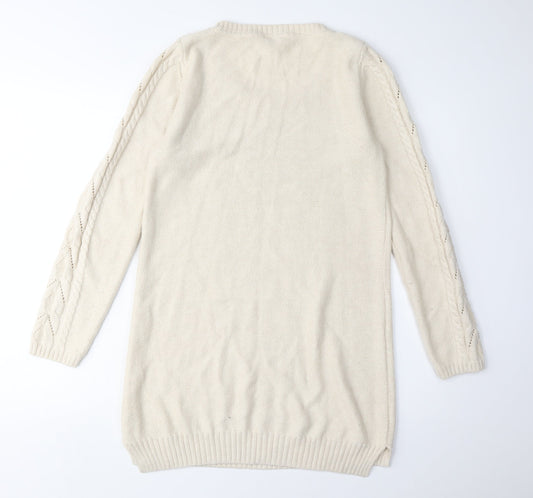 FatFace Women's Ivory Jumper Dress Size 10, Casual Knitwear