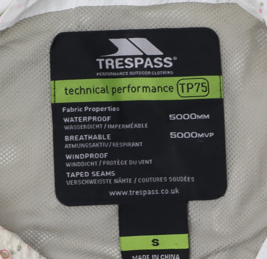 Trespass Women's White Rain Coat S Waterproof