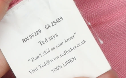 Ted Baker Women's Pink Linen Skirt