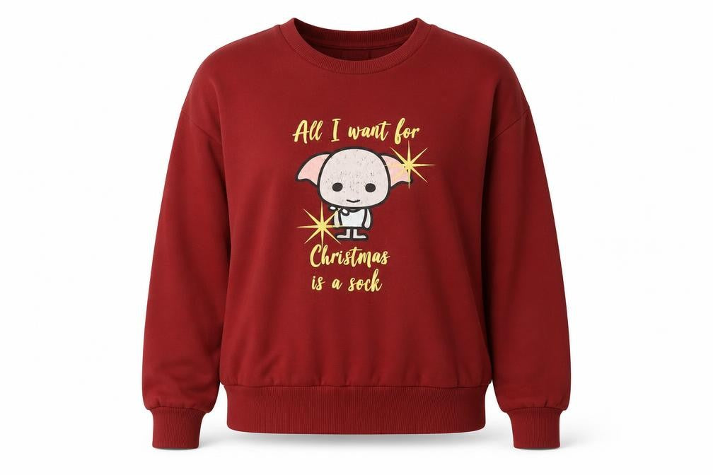 Unisex Adults UK Small Regular Harry Potter Red Pullover Sweatshirt