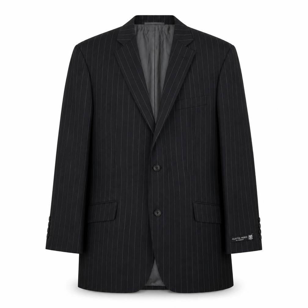 Mens 40 Chest Regular Austin Reed Black Two-Button Blazer