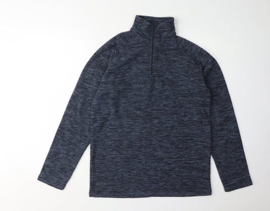 Mountain Warehouse Men's Blue 1/4 Zip Sweatshirt XS