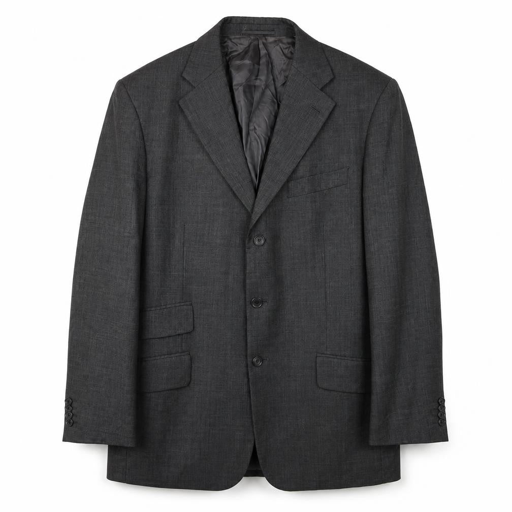 Mens 41 Chest  T.M.Lewin Grey Three-Button Suit Jacket