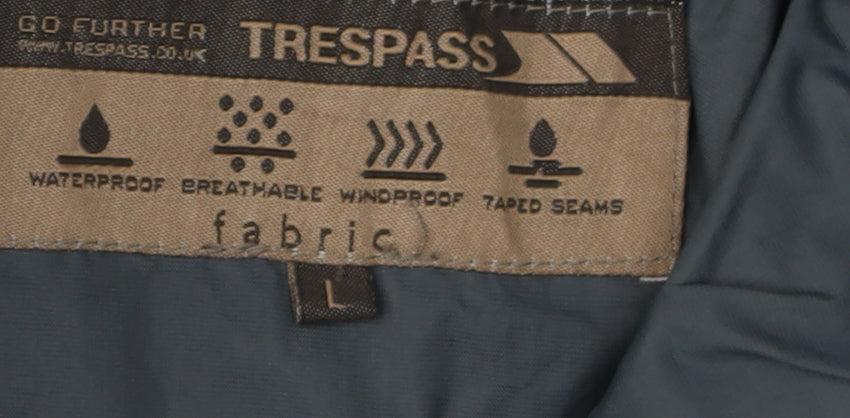 Trespass Men's Grey Windbreaker Jacket L