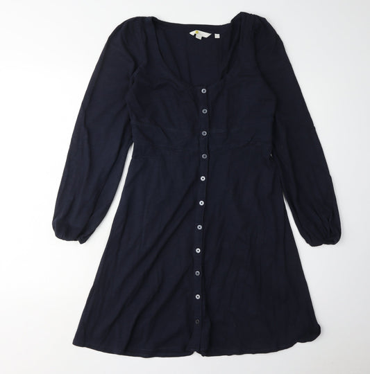 Boden Women’s Blue Long Sleeve Scoop Neck Dress