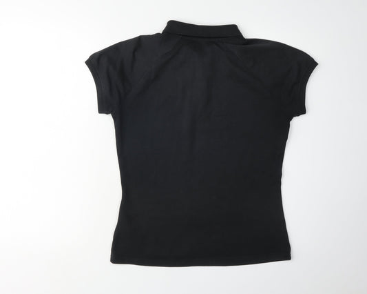 Asics Women's Black Polo Shirt M Casual