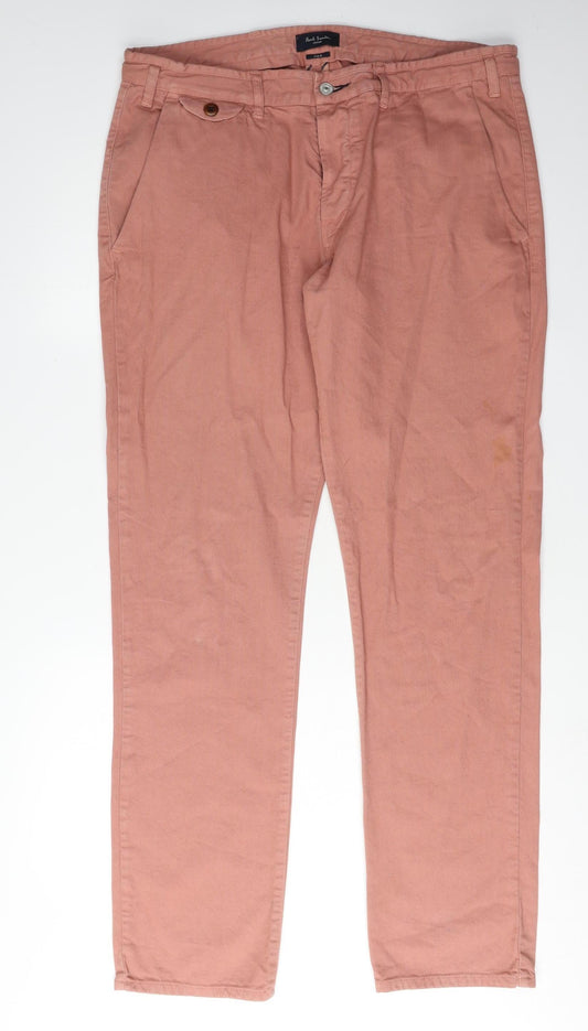 Paul Smith Men's Pink Jeans Size 36 Button Closure