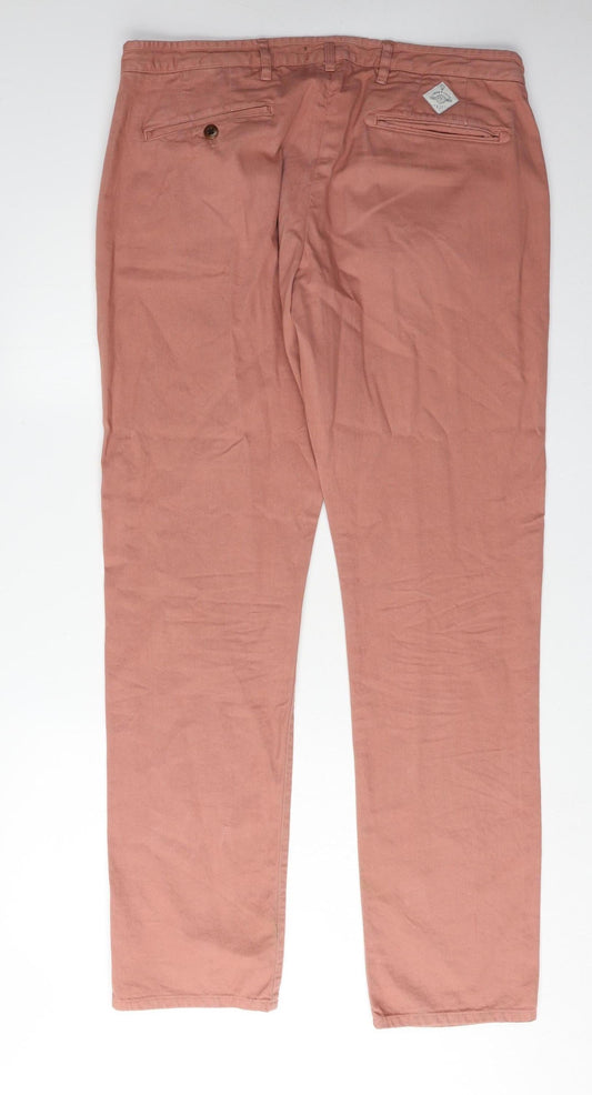Paul Smith Men's Pink Jeans Size 36 Button Closure