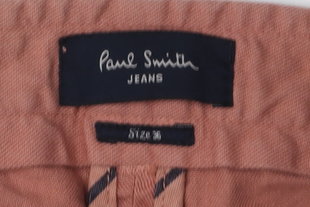 Paul Smith Men's Pink Jeans Size 36 Button Closure