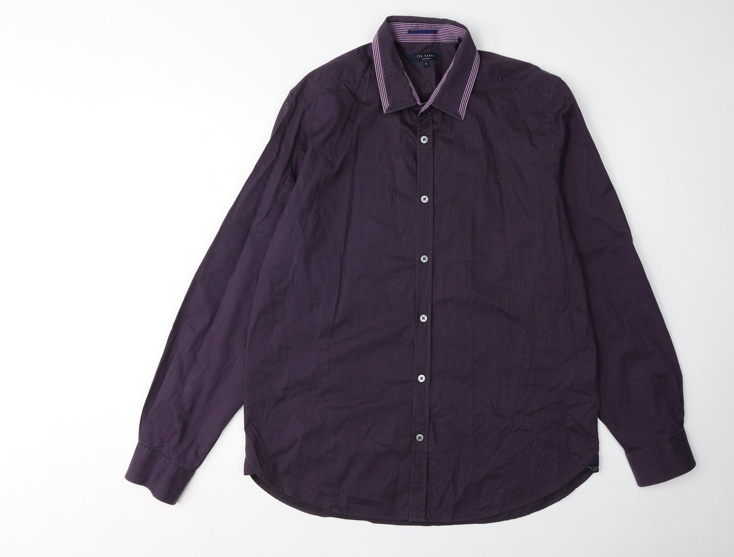 Ted Baker Men's Purple Long Sleeve Cotton Shirt