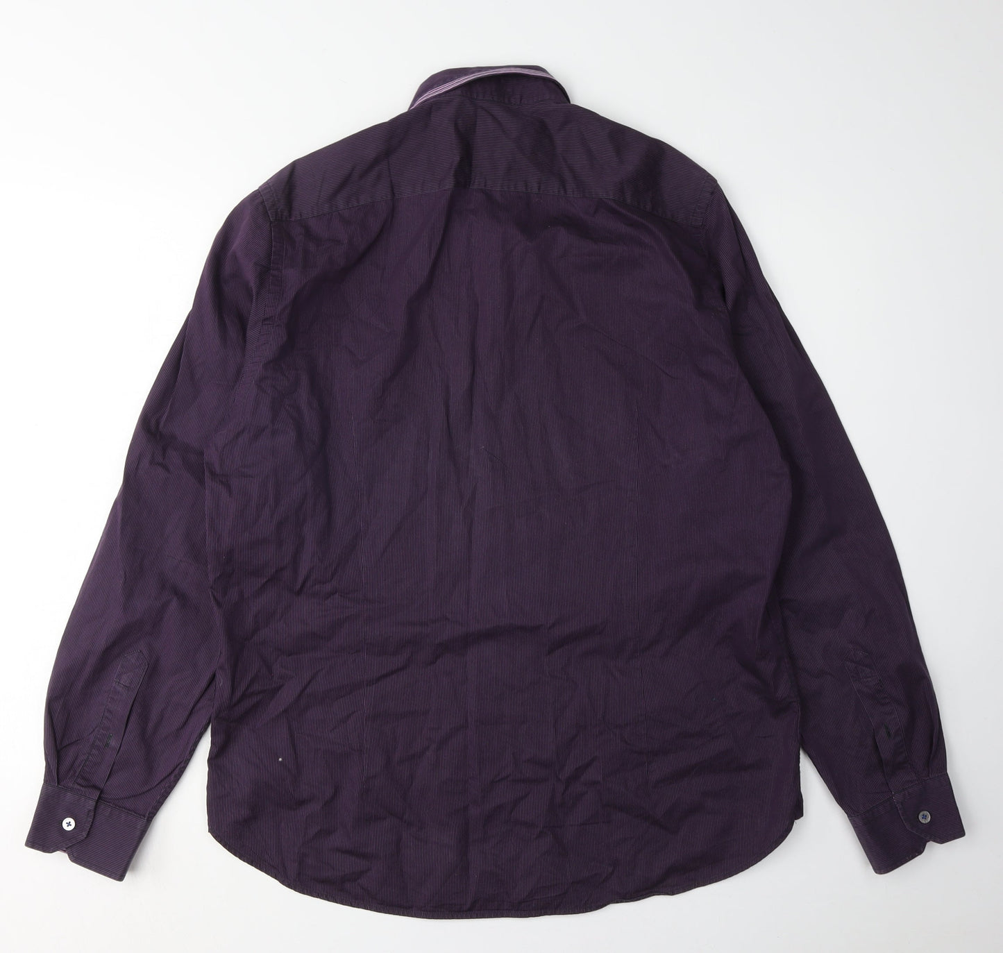 Ted Baker Men's Purple Long Sleeve Cotton Shirt