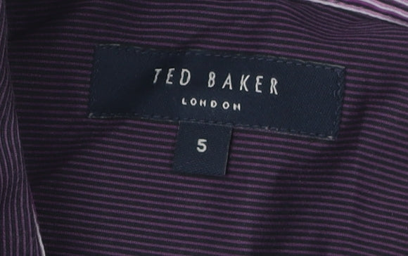 Ted Baker Men's Purple Long Sleeve Cotton Shirt