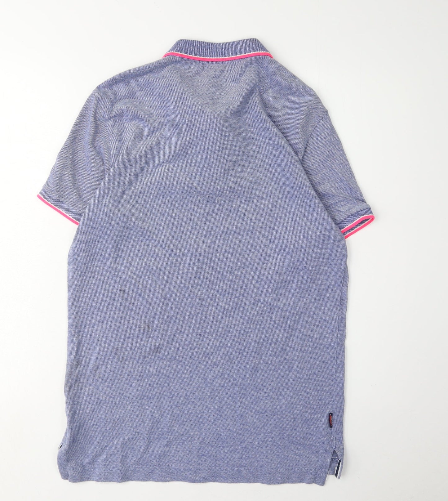 Superdry Men's Blue M Polo Shirt, Embroidered Logo, Cotton