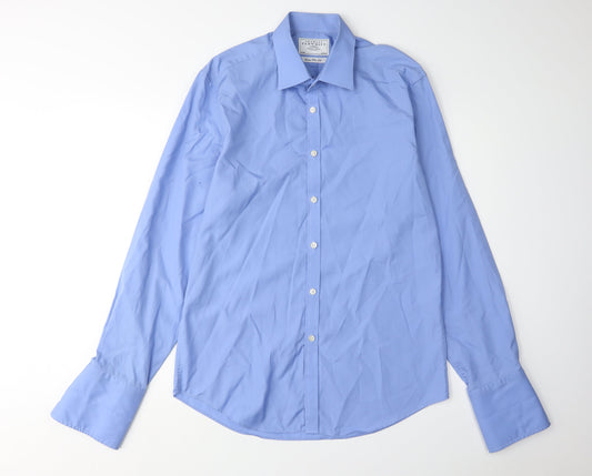 Charles Tyrwhitt Men's Blue Dress Shirt, Extra-Slim Fit