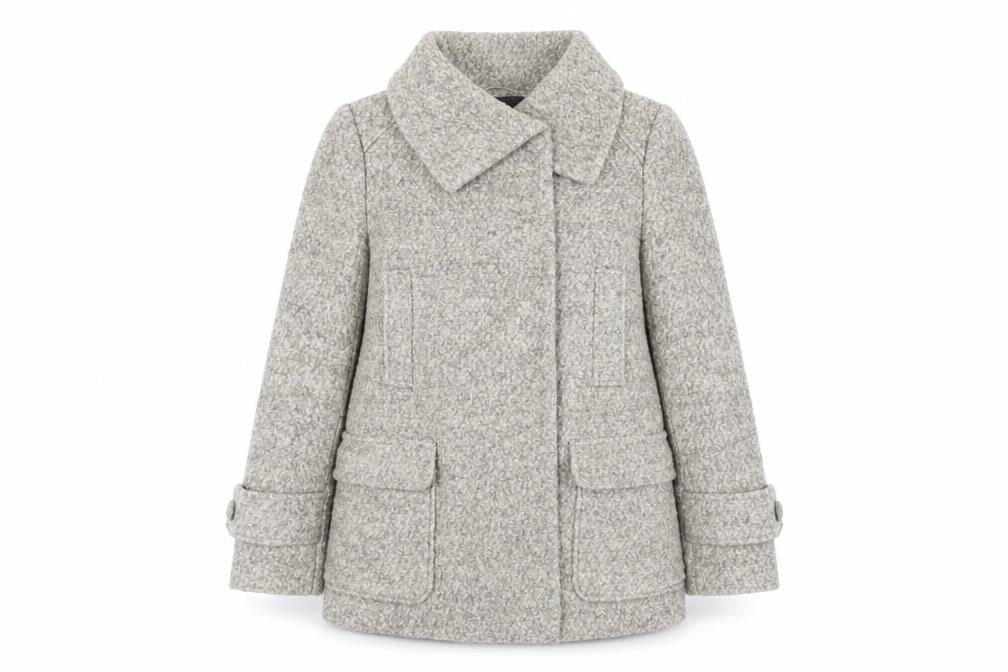 Next Women's Beige Wool Pea Coat Size 10